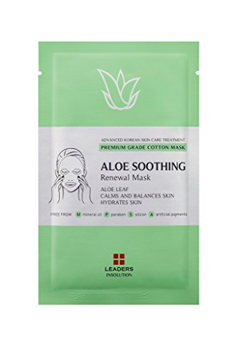 [Leaders Insolution] Aloe Soothing Renewal Face Cotton Sheet Mask 10Pk