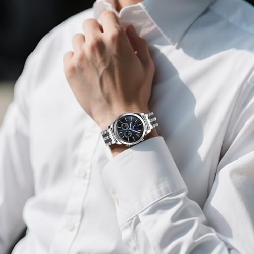 Image of Kai Tian Stainless Steel Watch Band 20 21 22 24 26 18mm for Men Women Solid Watch Bracelet Strap with Deployment Double Lock Black Silver Blue Grey Rose gold