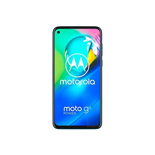 Motorola Moto G8 power 6.4 Inch FHD+ zero-notch display, Qualcomm Snapdragon SD665, 16MP main camera, 2MP macro camera, 5000 mAH battery, Dual SIM, 4/64GB, Android 10, Capri Blue