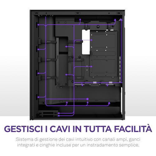 H7 Flow RGB | Case Airflow ATX mid-tower con ventole RGB | Ventole sul fondo per raffreddare la GPU | Unità ventola single-frame RGB da 360mm | Gestione cavi | Nero - Case PC - Immagine 5