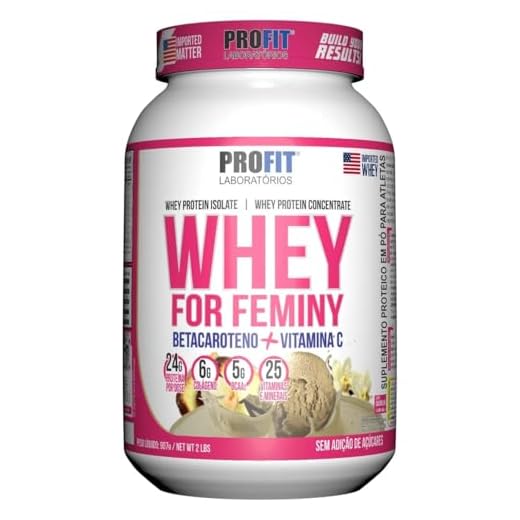 Whey Protein For Feminy 907g Pote Proteína Isolada e Concentrada Betacaroteno + Vitamina C - Profit (Pote 907g, Baunilha)