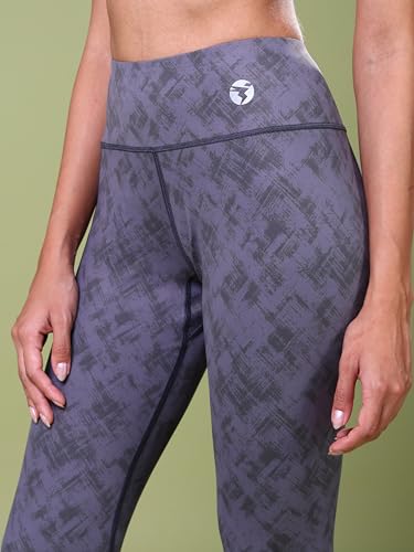 Image of TECHNOSPORT Womens High Rise Skinny Fit Activewear Tights for Running, Gym and Sports