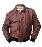 schott fliegerjacke nylon Lederjacke mit Button-Down-Verschluss