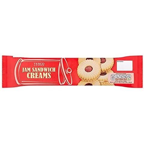 Tesco Jam Sandwich Creams Biscuit 150G Cover
