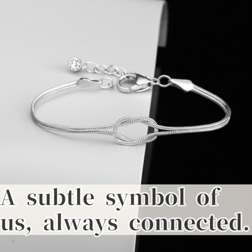 Pulseras de amistad para mujer con nudo de amor ajustable 5