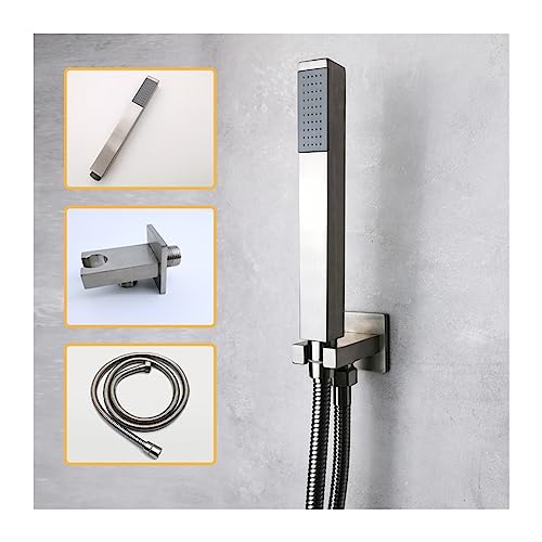Ensemble de douche acier inoxydable au design nickel brossé durable