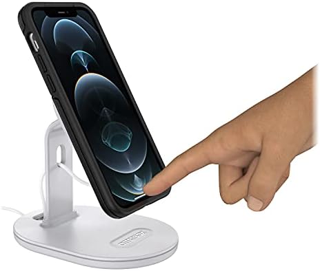 OtterBox Stand Holder with Precision-fit design for Apple MagSafe Charger, Accommodates strong magnetic alignment and attachment for iPhone, White