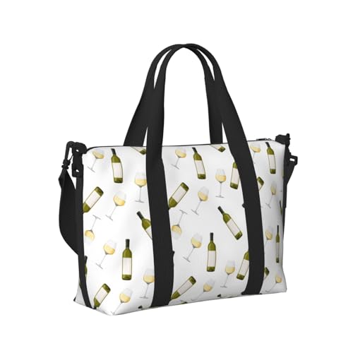 Laptop Tote Bag for Women Work - Champagne Bottle And Glasses Overnight Weekender Bags for Women Travel, Gym Bag for Women Men, Carry On Shoulder Weekender Gym Bag for Travel, Yoga2
