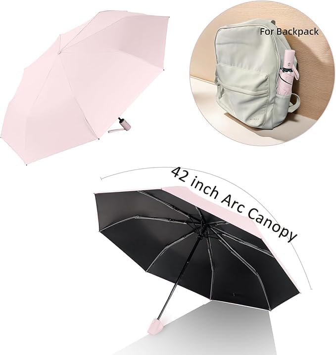 Image of TEKCOOL Umbrella, UV Big Size Umbrella for Sun Protection Rain Windproof Strong Large 3 Fold For Men Women Kids Boys Girls Perfect & Stylish Windproof & Compact''