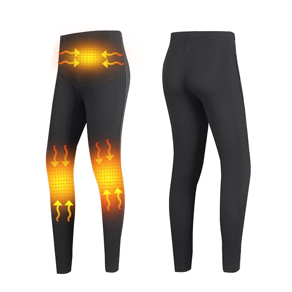LANGWEI Leggings da Donna Pantaloni Riscaldati USB Intimo Termico Elettrico Intimo Termico Pantalone in Pile