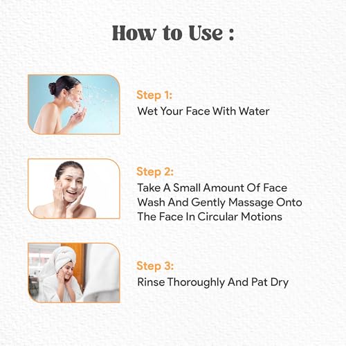 Image of LA'BANGERRY Vitamin C Face Wash With Rosemary | Cleans Oil & Dirt | Fades Dark Spots | Improves Radiance | For All Skin Types | For Men & Women | 50 ml