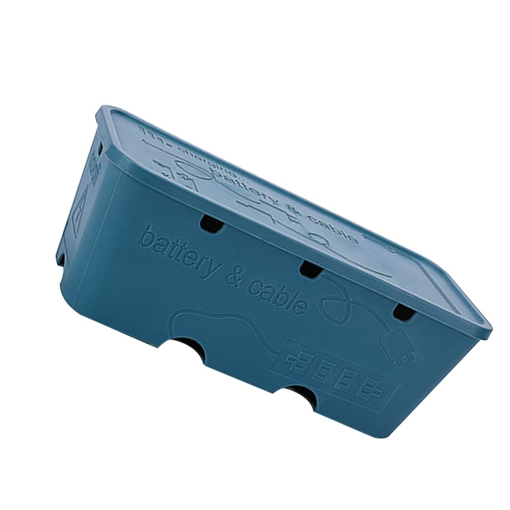 Kabelführungsbox Kunststoff-Kabelführungsbox Steckdosenmanager Kabelaufbewahrungsbox Draht versteckte Box Steckdosenleiste Kabelmanagement Home Office Supplies Kabelaufbewahrungsbox (Color : Blue)