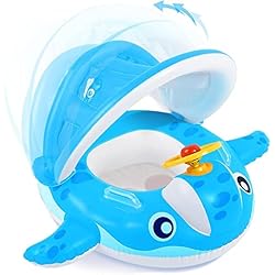 Peradix Flotador para Bebé con Asiento, Ideal para Niños Piscina de Natación, Barco Inflable Flotador para 9-36 Meses, Niños en Verano（Azul）
