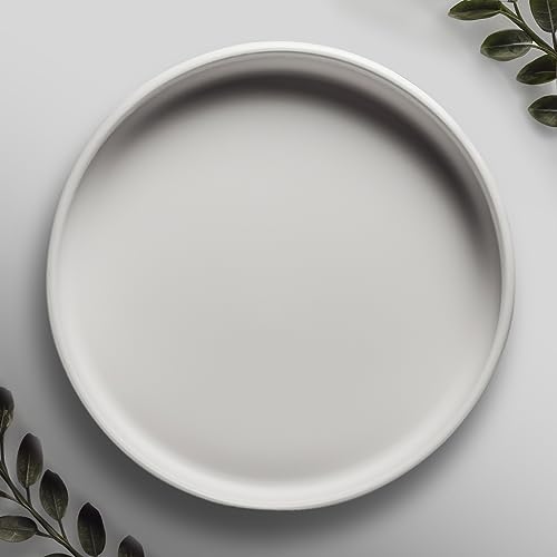 Willowy Matte White Ceramic Pot Saucer - Drainage Tray For 6, 7, 8, 9 Inch Planters + More Sizes #TOP6