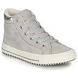 Kautschuk Sohle Converse Chuck Taylor All Star PC Boot Hi Grau/Silber (Ash Grey/Pure Silver) Veloursleder 36 EU