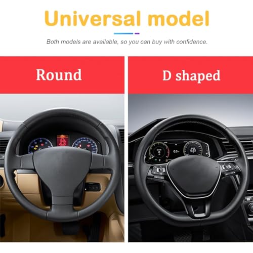 Image of Osilly Car Steering Wheel Cover, 15 inch Carbon Fiber Microfiber PU Leather Elastic Steering Wheel Protector for Men Women, Anti-Slip Breathable Car Interior Accessories for Most Cars (Green)