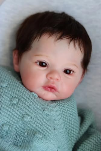 RXDOLL Reborn Babypuppen Silikon Ganzkörper 48,3 cm Anatomisch Korrekte Babypuppe Lebensechte Realistische Neugeborene Junge Wasserdicht Real Life Sleeping Reborn Puppen für Kinder ab 3 Jahren – Bild 5