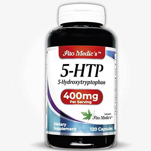 Fito Medics 5-HTP Supplement 400 mg 120 Capsules Mood & Relaxation Support Non-GMO Ingredients