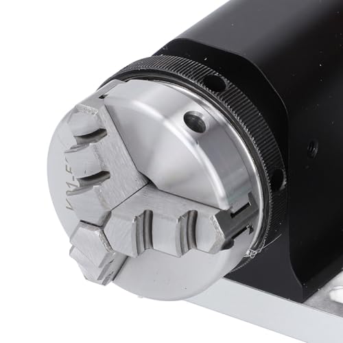 Fafeicy Kit de Módulo Giratorio CNC Módulo Giratorio de 4º Eje de Aleación de Aluminio Mandril de 4 a 60 Mm Reducción de Correa 4 a 1 para TTC450 y la Mayoría de las Máquinas de Grabado CNC