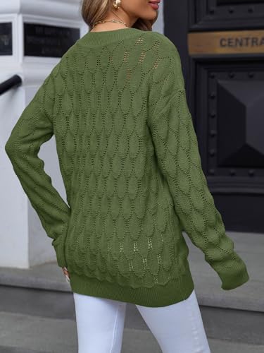 Image of Women's V Neck Long Sleeve Pullover Sweater Lightweight Knit Sweaters Novelty Sweaters