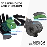Vgo 3 Gants de travail multifonctionnels pour hommes et femmes, Gants pour jardinage (XL, Rouge+gris+jaune, NB7581)