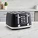 West Bend Toaster 4-Slice Extra-Wide and Deep Slots with 3 Functions and 7 Shade Settings Manual Toast Lift Lever Auto Shut-Off and Removable Crumb Tray, 1500-Watts, Black