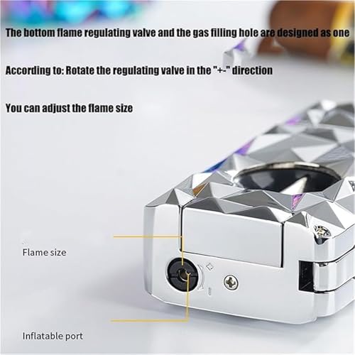 Mechero de butano ajustable con diseño multifunción y cámara de gas visible 6