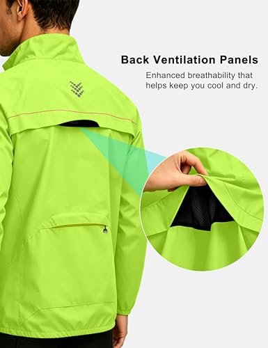 Image of Little Donkey Andy Men's Cycling Jacket, Waterproof Lightweight Windbreaker, Packable