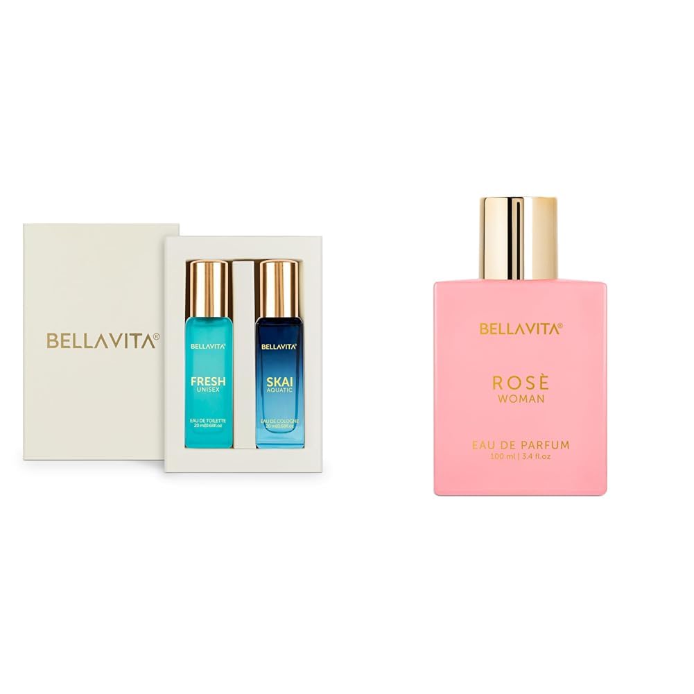 Bella Vita Luxury Skai Aquatic Edc & Fresh Edt Unisex Combo With Bergamotylang Ylangpink Pepperlong Lasting Fragrance Scentpack Of 2 20Ml Each Rose Women Eau De Parfum Spray-image-17