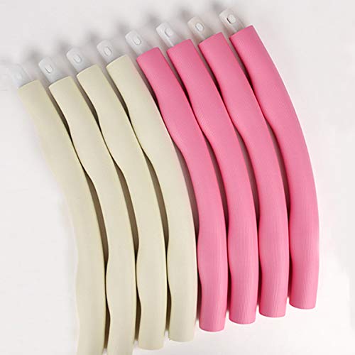 Buaszay Exercise Hoop for Adults and Child, Remove or Install The Number of Sections to Change The Size, and Can Increase its Weighted (Pink + White, 8 Sections,2 Pounds) - Thumbnail 6