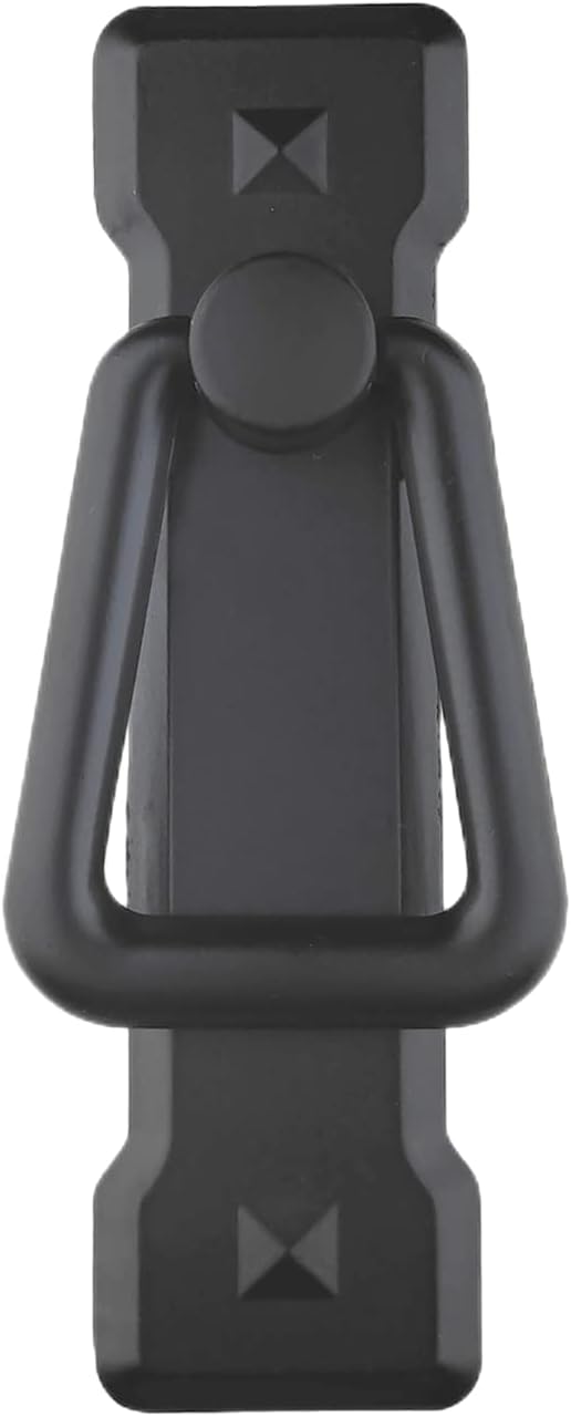 Small Vertical Matt Black Drawer Pull Centers: 2 1/4" Handle Ring Handle for Antique Cabinet Door, Dresser Drawer, Desk Reproduction Furniture Hardware (10)