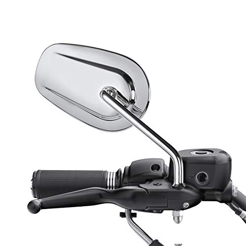 Image of SLMOTO Chrome Rearview Mirrors Fit for Harley Touring Sportster XL 1200 883 | 2 pack zinc alloy iron harley mirrors handlebar mount motorcycle rearview mirrors for 1982-2025 harley models side mirror