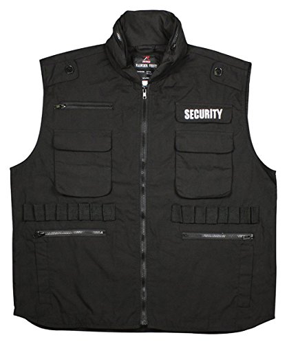 Rothco Ranger Vest/Security, Black, Large
