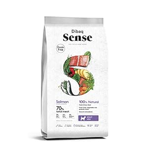 Dibaq Sense Grain Free Salmon Mini. Alimento Hipoalergénico 100% Natural perros. 2 Kg