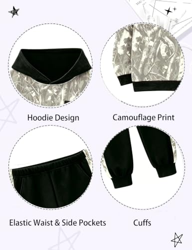 Image of Boys Clothes Fall Winter Outfits Camouflage Long Sleeve Hoodie and Pants 2PC Kids Clothes Boys for 5-14 Years