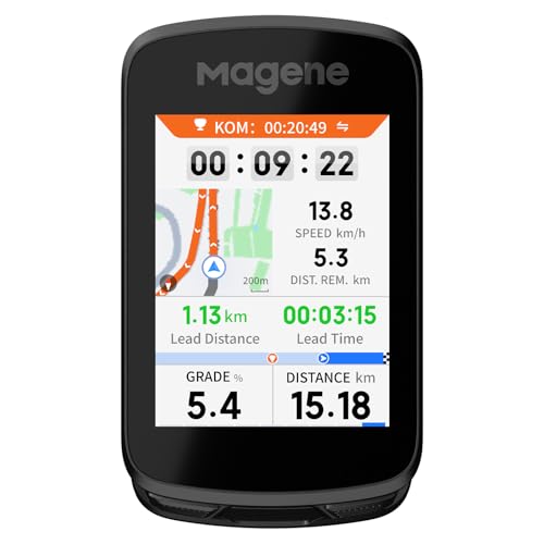 Magene C606 Pro GPS Ciclocomputador, Navegación del Mapa, Escalada multiescenario, Pantalla Táctil a Color de 2,8 Pulgadas, Entrenamiento en Interiores