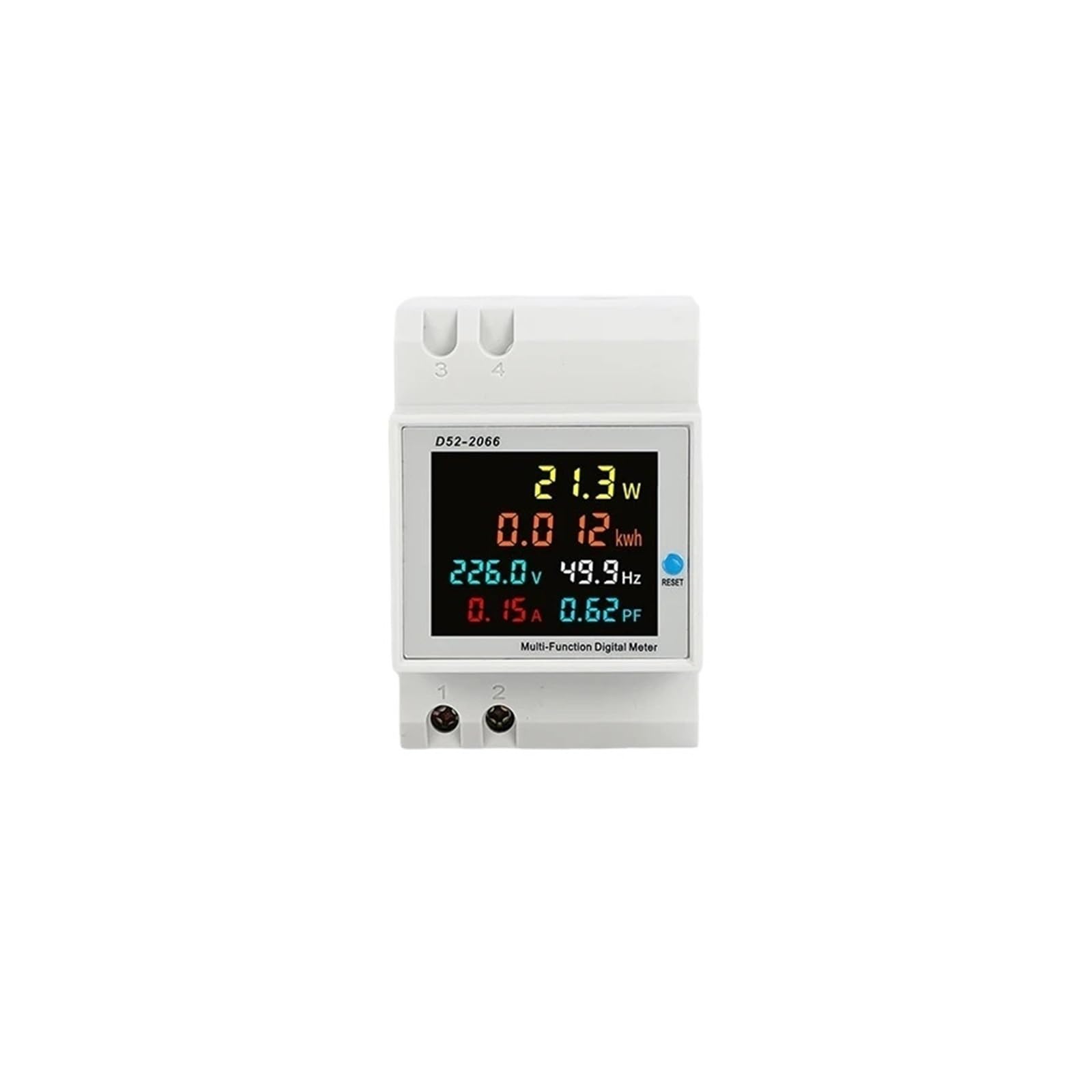 D52-2066 Single-Phase Household Meter Electric Rail Multifunction Meter LCD Display 380v(300Vin-CT circuitBox)