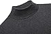 ZSJR Mens Mock Neck T Shirts Pullover High Neck Turtleneck Premium Long Sleeve Sweaters for Men Dark Gray