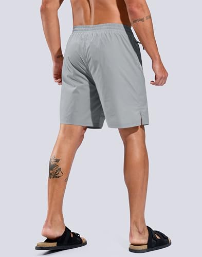 Image of G Gradual Mens Swim Trunks with Compression Liner 7 inch /9'' Quick Dry Board Shorts Swimsuit Bathing Suit for Men Zipper Pockets