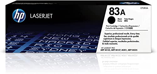 HP 83A | CF283A | Toner Cartridge | Black | Works with HP LaserJet Pro M201dw, M125nw, M127fn, M225 series