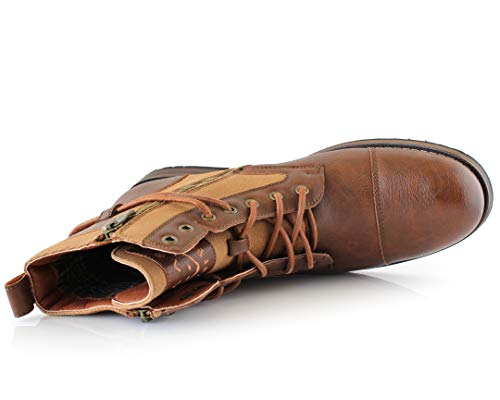 Image of Polar Fox Men's Casual Cap-Toe Ankle Boot Collection | Lace-Up Work, Combat, and Chukka Styles