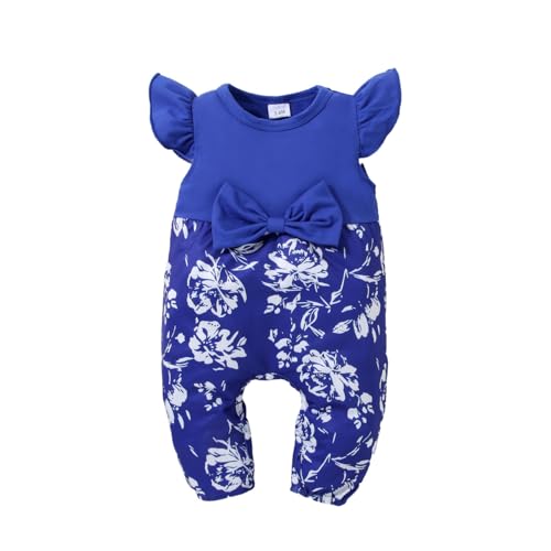 HEOXIN Neugeborenes Baby Mädchen Blumenstrampler, Kleinkinder Rüschen...