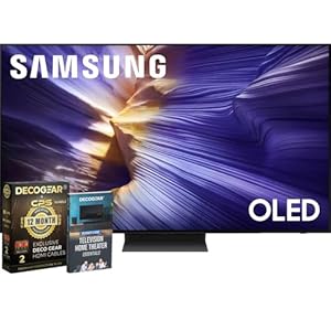 Samsung 55 inch OLED 4K S90F Smart TV (2025) Vision AI, OLED HDR+, AI Motion Enhancer Pro Bundle with CPS Exclusive 1-Year Protection & Deco Gear Complete Home Theater Beginner’s Guidebook