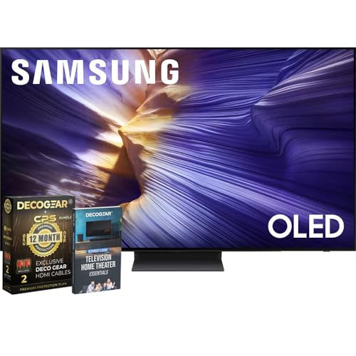 Samsung 55 inch OLED 4K S90F Smart TV (2025) Vision AI, OLED HDR+, AI Motion Enhancer Pro Bundle with CPS Exclusive 1-Year Protection & Deco Gear Complete Home Theater Beginner's Guidebook by Samsung - Used condition - US$1033.59