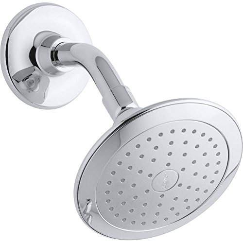 KOHLER K-45123-CP Alteo 2.5 GPM Single-Function Wall-Mount Showerhead with Katalyst Spray, Polished Chrome