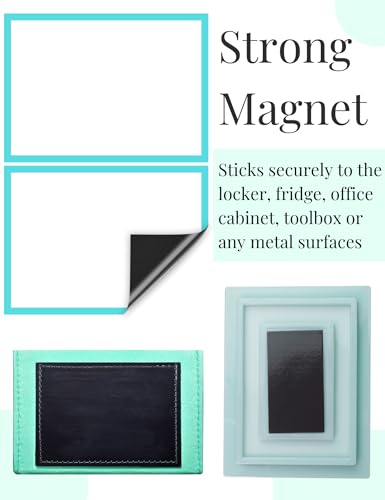 Image of Mymazn Magnetic Locker Mirror for School Locker, 5pcs Locker Accessories Kit with Magnetic Mirror, Dry Erase Board, Pen Holder, Locker Magnets for Refrigerator, Office Cabinet (Blue)