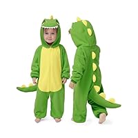 Spooktacular Creations Halloween Baby Dinosaur Costume, Unisex Toddler Dinosaur Jumpsuit, Dragon Zip-up Hooded Costume, Cute Dragon Romper for Baby Boys Girls Halloween Cosplay Themed Parties