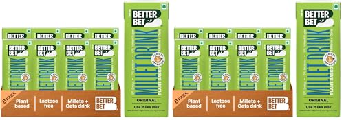 Image of Better Bet Plant Based Drink 1.4L | Lactose Free | Use it Like Milk |Barista Approved | No Added Sugar | No Added Preservatives | No Cholesterol | No Trans Fat | Vegan (8 x 180) (Pack of 2)