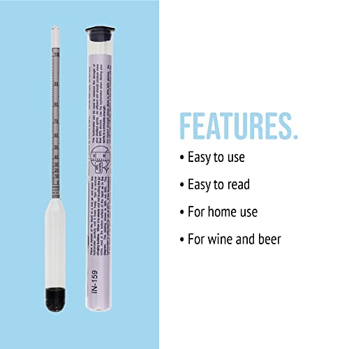 Alcohol Meter Spirit Meter 0-100% Measures Alcohol in Distilled Spirit 23cm - Thumbnail 5