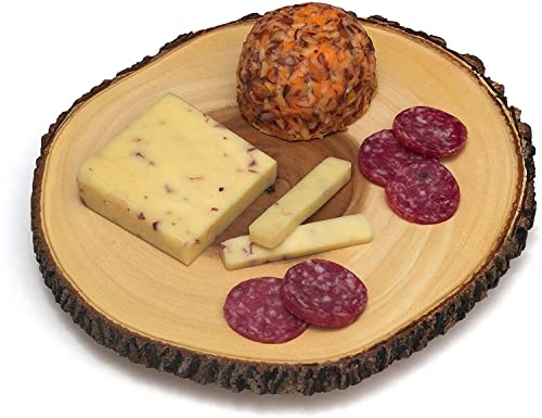 Lipper International Acacia Tree Bark Footed Server For Cheese, Crackers, And Hors D'oeuvres, Large #TOP1